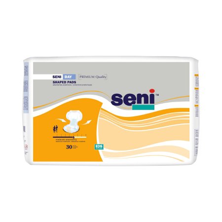 TZMO USA Inc Incontinence Liner Seni® Shaped Day Pads 25 Inch Length Moderate Absorbency Superabsorbant Core One Size Fits Most - Case of 90 - S-UN30-PS1-CS