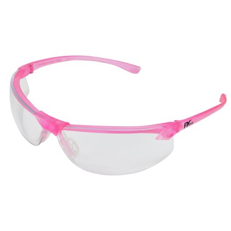 Palmero Safety Glasses ProVision® Allure™ Wraparound Clear Tint Polycarbonate Lens Pink Frame Over Ear Small / Medium - Each - 3604PC-EA