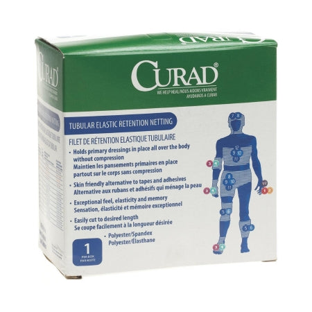 Medline Elastic Net Retainer Dressing Curad® Tubular Rayon / Polyester Knit 56 Inch X 25 Yard Size 12 White 2X-Large Chest / Back / Perineum / Axilla / Shoulder NonSterile - Box of 1 - NONNET12-BX