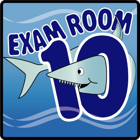 Clinton Industries Door Sign Room Sign Ocean Series Exam Room 10 - Each - EX10-O-EA
