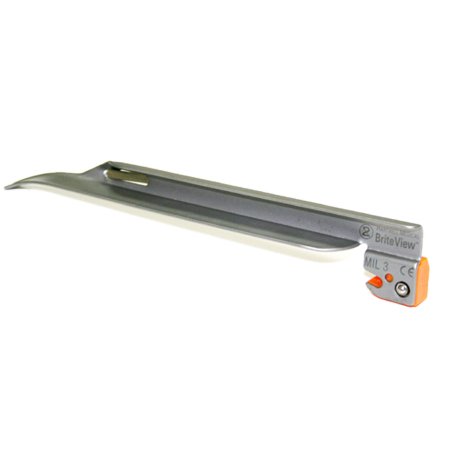Hartwell Medical Laryngoscope Blade BriteView® Miller Size 3 Medium Adult - Box of 10 - LB 51MIL3-DS-BX
