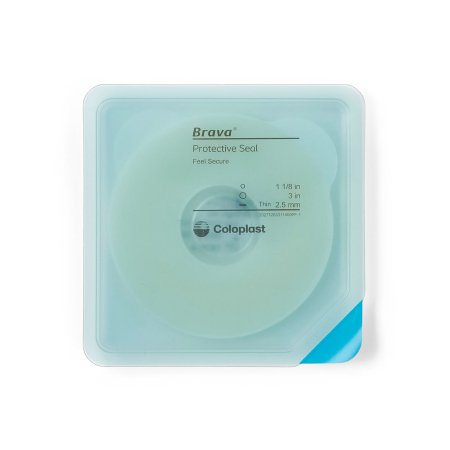 Coloplast Ostomy Seal Brava® Thin 1-1/8 (27 mm) Stoma 3 Inch (76 mm) - Box of 10 - 12033-BX