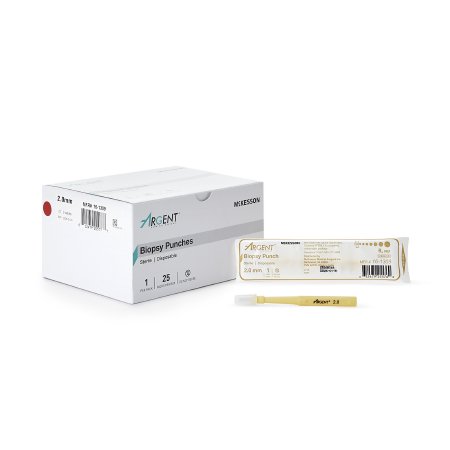 McKesson Biopsy Punch McKesson Argent™ Dermal 2 mm - Case of 100 - 16-1309-CS