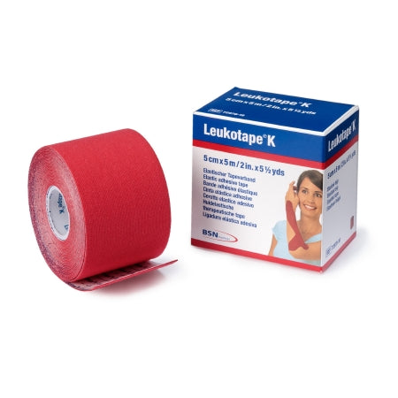 BSN Medical Orthopedic Corrective Tape Leukotape® K Red 2 Inch X 5-1/2 Yard Cotton / Polyacrylate NonSterile - Box of 5 - 7297816-BX