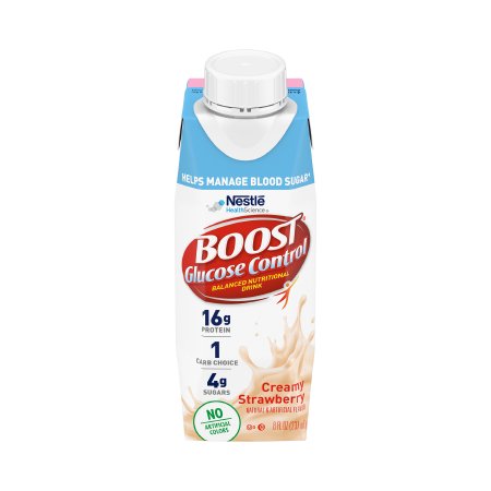 Nestle Healthcare Nutrition Oral Supplement Boost Glucose Control® Creamy Strawberry Flavor Liquid 8 oz. Carton - Each - 00043900286808-EA
