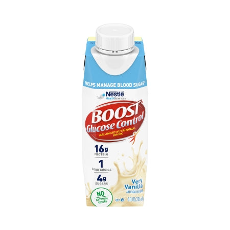 Nestle Healthcare Nutrition Oral Supplement Boost Glucose Control® Very Vanilla Flavor Liquid 8 oz. Carton - Each - 00043900661100-EA