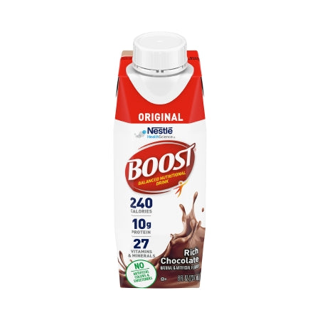 Nestle Healthcare Nutrition Oral Supplement Boost® Original Chocolate Flavor Liquid 8 oz. Carton - Each - 00043900169729-EA