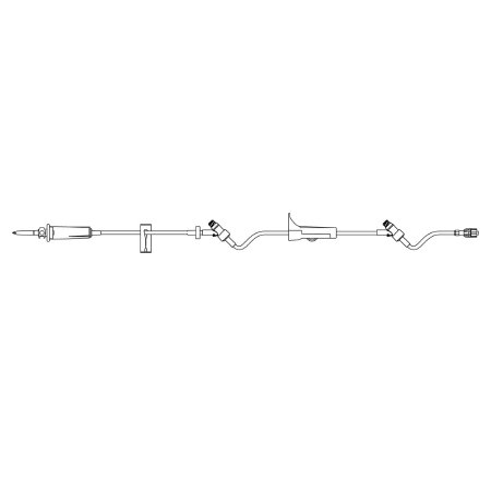 B. Braun Primary IV Administration Set SafeDAY™ Gravity 2 Ports 15 Drops / mL Drip Rate Without Filter 106 Inch Tubing - Case of 50 - 352636-CS
