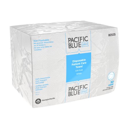 Georgia Pacific Washcloth Pacific Blue Select® 9-1/2 X 13 Inch White Disposable - Bag of 50 - 80535-BG