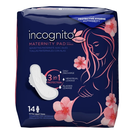 First Quality Maternity Pad incognito® by Prevail Maternity Pad with Wings Heavy Absorbency - Bag of 14 - PVH-614-BG
