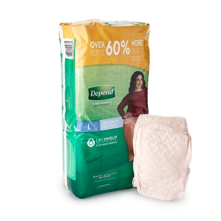 Kimberly Clark Female Adult Absorbent Underwear Depend® FIT-FLEX® Pull On with Tear Away Seams Large Disposable Heavy Absorbency - Pack of 28 - 53743-PK