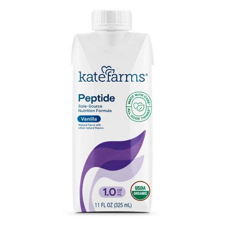 Kate Farms Oral Supplement Kate Farms® Peptide 1.0 Vanilla Flavor Liquid 11 oz. Carton - Each - 811112030553-EA