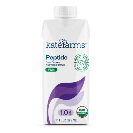 Kate Farms Oral Supplement Kate Farms® Peptide 1.0 Plain Flavor Liquid 11 oz. Carton - Each - 811112030492-EA