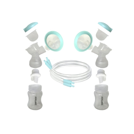 Zev Supplies Corp Double Breast Shield Kit Zomee Z2 24 mm Plastic Reusable - Each - Z2FS24MM SET-EA