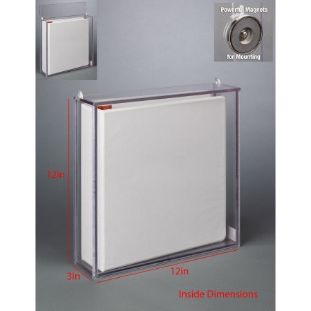 Poltex Inc Binder Holder with Lid Poltex® Clear Holds 1 Three Ring Binder Top Opening - Each - BINDRDUST-M-EA