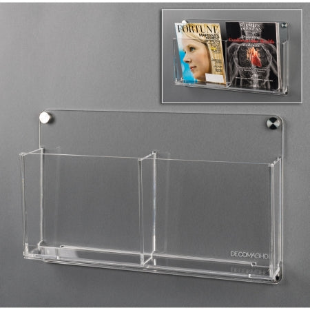Poltex Inc Magazine Rack Poltex 2 Pockets Clear - Each - DECOMAGHOR-W-EA