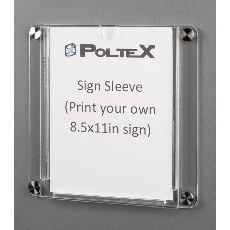 Poltex Inc Sign Holder Poltex® DECO 1/4 Inch Acrylic - Each - DECOSIG8511-W-EA