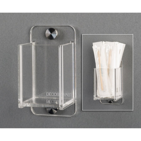 Poltex Inc Swab Holder Poltex® DECO Clear Acrylic Manual 1 Pocket Wall Mount - Each - DECOSWAB1-W-EA