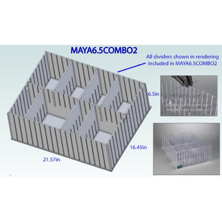 Poltex Inc Medical Cart Organizer Insert Poltex® Metro Basix Carts or Similar - Each - MAYA6.5COMBO2-EA
