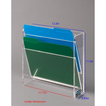 Poltex Inc File Holder Poltex® 11-1/2 x 11-3/4 X 12-1/5 Clear - Each - VRTFILE2-EA