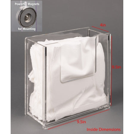 Poltex Inc Wiper Holder Poltex® Clear Acrylic Manual One Compartment Magnet Mount - Each - WIPHLDAC-M-EA
