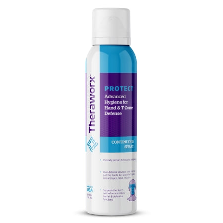Avadim Rinse-Free Cleanser Theraworx® Protect Advanced Hygiene for Hand & T-Zone Defense Liquid 5.1 oz. Continuous Spray Can Orange Peel / Green Tea Scent - Case of 8 - 01C-122-1X8-CS