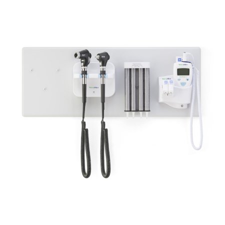 Welch Allyn Wall Transformer Green Series™ 777 Welch Allyn Green Series 777 Integrated Wall System with PanOptic Basic LED Ophthalmoscope, MacroView Basic LED Otoscope, Ear Specula Dispenser, and SureTemp Plus Thermometer - Each - 777-PM2WXS-US-EA