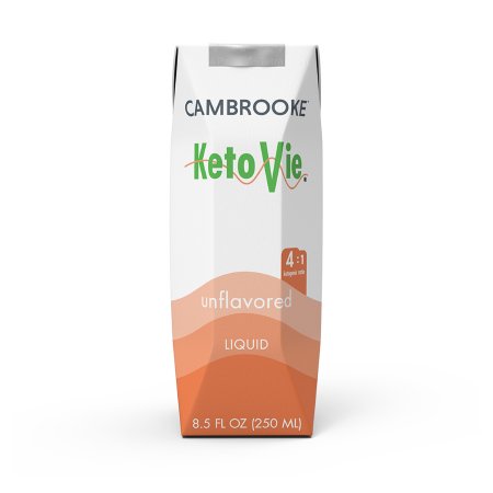 Cambrooke Therapeutics Oral Supplement KetoVie® 4:1 Unflavored Liquid 8.5 oz. Carton - Case of 30 - 50306-CS