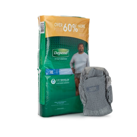 Kimberly Clark Male Adult Absorbent Underwear Depend® FIT-FLEX® Pull On with Tear Away Seams X-Large Disposable Heavy Absorbency - Pack of 26 - 53746-PK