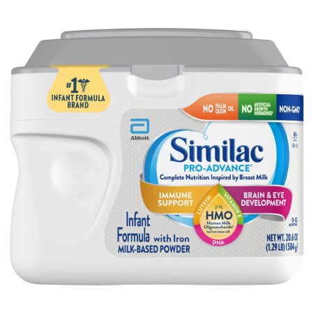 Abbott Nutrition Infant Formula Similac Pro-Advance® 20.6 oz. Canister Powder Iron - Case of 4 - 68088-CS