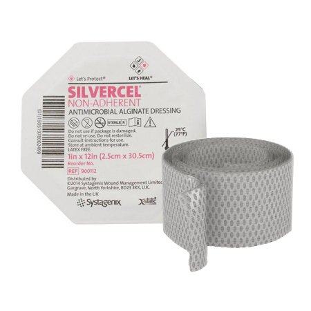 3M Systagenix/KCI Silver Alginate Dressing Silvercel™ Non-Adherent 1 X 12 Inch Rope Sterile - CT/5 - 900112-CT
