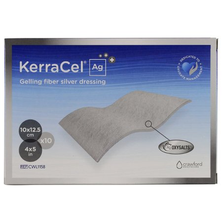 3M Systagenix/KCI Silver Gelling Fiber Dressing 3M™ Kerracel™ Ag 4 X 5 Inch Rectangle Sterile - CT/10 - CWL1158-CT