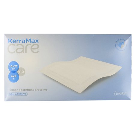 3M Systagenix/KCI Super Absorbent Dressing KerraMax Care® 4 X 9 Inch Rectangle - Each - PRD500-120-EA