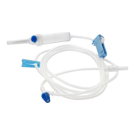 McKesson Primary IV Administration Set MedStream Gravity 1 Port 20 Drops / mL Drip Rate Without Filter 75 Inch Tubing - Case of 300 - MS921NF-CS