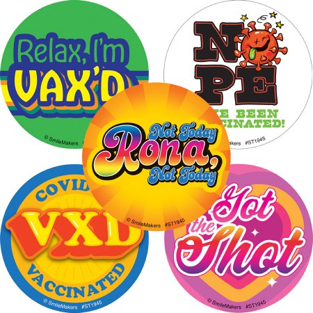 SmileMakers SmileMakers® 126 per Unit Tween Been Vaccinated Sticker 2-1/2 Inch - Roll of 100 - ST1945R-RL