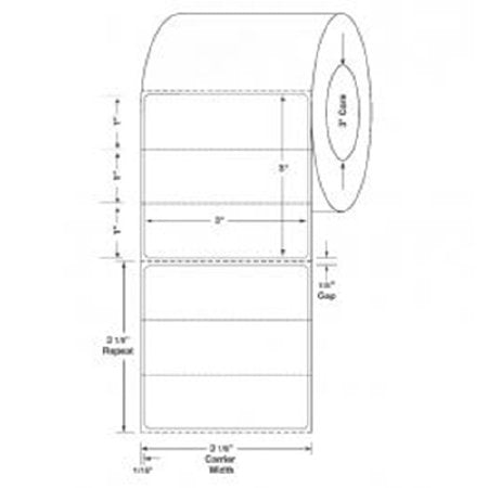Medline Blank Label Centurion Quattron Thermal Labels White 3 X 3 Inch - Box of 7600 - DTL3987PH-BX