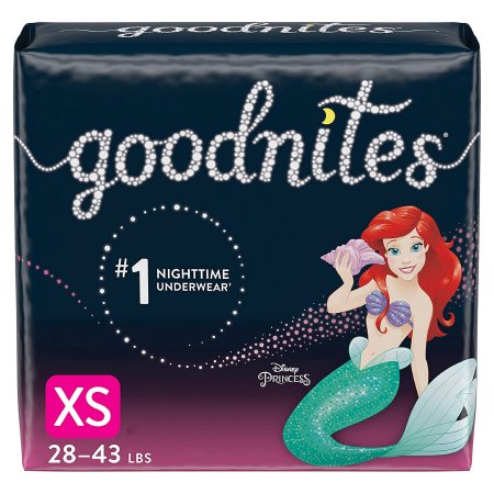 Kimberly Clark Female Youth Absorbent Underwear GoodNites® Pull On with Tear Away Seams X-Small Disposable Heavy Absorbency - Case of 44 - 46761-CS