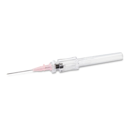 MedSource International Peripheral IV Catheter TrueSafe™ Comfort™ 20 Gauge 1.16 Inch Button Retracting Safety Needle - Box of 50 - MS-843202-BX