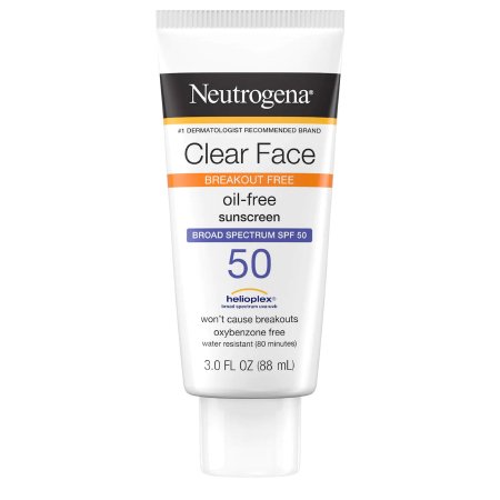 J & J Sales Sunscreen Neutrogena® Clear Face SPF 55 Lotion 3 oz. Tube - Each - 69968066203-EA
