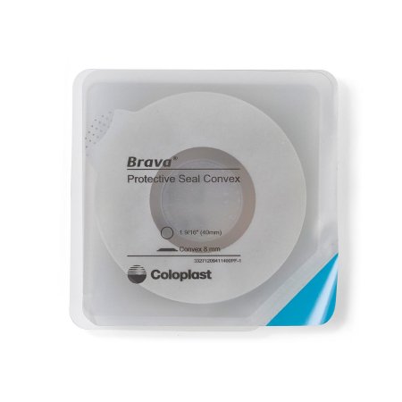 Coloplast Ostomy Seal Brava® Convex, Starter Hole 1-9/16 Inch (40mm) - Box of 10 - 12094-BX