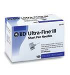 BD Standard Insulin Pen Needle Ultra-Fine III™ 31 Gauge 8 mm Length NonSafety - Each - 320109-EA
