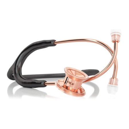 MDF Instruments Direct Standard Stethoscope MD ONE® Black / Rose Gold 1-Tube Double Sided Chestpiece - Each - MDF77CRG11-EA