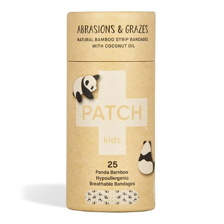 Nutricare USA LLC Adhesive Strip Patch™ Kids 3/4 X 3 Inch Bamboo s/b Bamboo / Coconut Oil Rectangle Kid Design (Panda) Sterile - CT/25 - 35134700009-CT