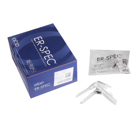 Cooper Surgical Vaginal Speculum ER-SPEC® Pederson NonSterile Office Grade Acrylic Small Double Blade Duckbill Disposable Built-In Light Source - Box of 18 - C020100-1-BX