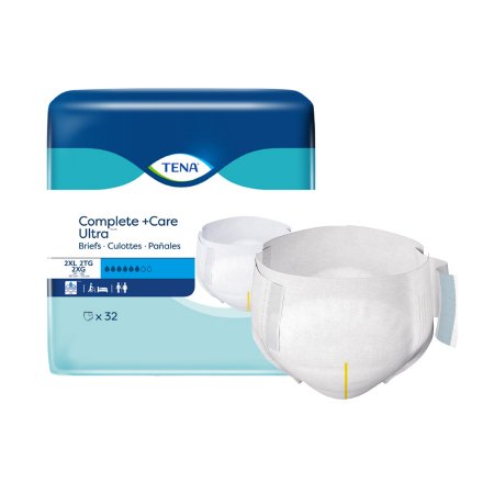 Essity HMS North America Inc Unisex Adult Incontinence Brief TENA Complete +Care Ultra™ 2X-Large Disposable Moderate Absorbency - Pack of 32 - 61092-PK