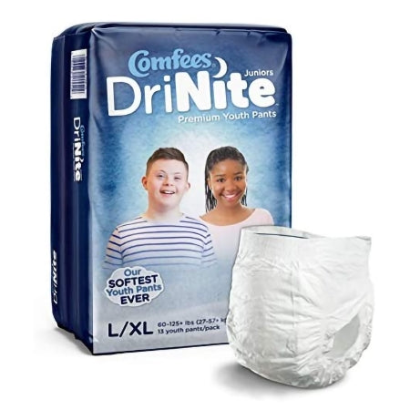Attends Healthcare Products Unisex Youth Absorbent Underwear Comfees® DriNite® Juniors Pull On with Tear Away Seams Large / X-Large Disposable Heavy Absorbency - Case of 60 - 48724-CS