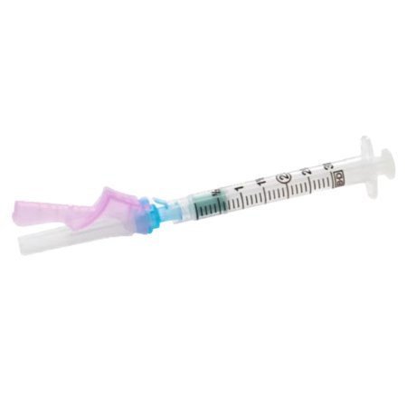 BD Safety Hypodermic Needle BD Eclipse™ 1 Inch Length 25 Gauge Regular Wall Hinged Safety Needle - Box of 100 - 305837-BX