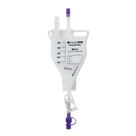 MED Alliance Group Inc Gastroentestinal Drainage Bag Enteral 50 mL Sterile Enfit Connector Barrier - Box of 20 - DBISO-50-BX