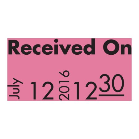 Market Lab Inc Pre-Printed Label Advisory Label Pink Recieved Black - Pack of 20000 - 6606-17-PK