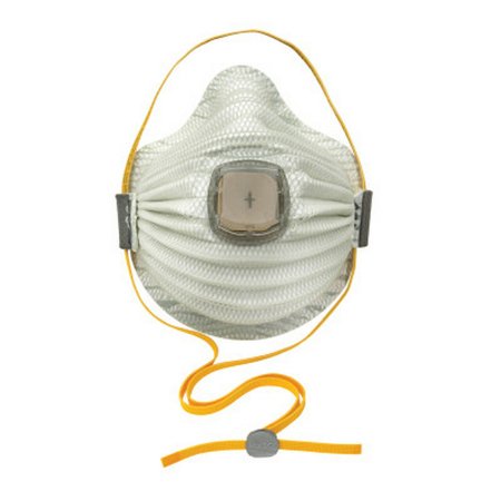 Moldex-Metric Particulate Respirator Mask AirWave® Industrial N100 with Valve Cup Elastic Strap Medium / Large White NonSterile Not Rated Adult - Case of 30 - 4700N100-CS